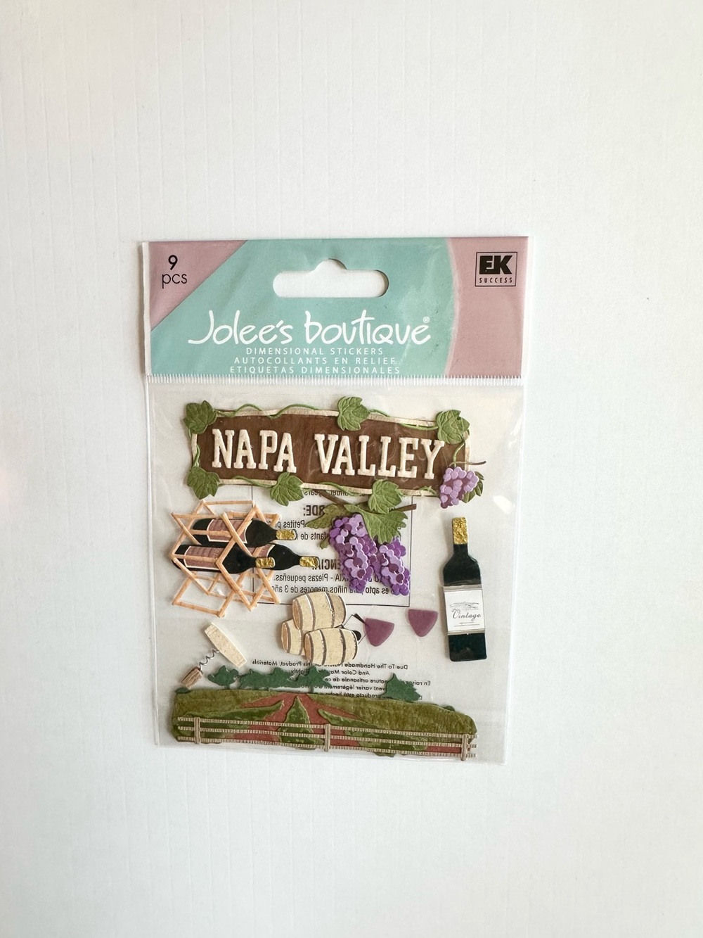 Jolee’s Boutique “NAPA VALLEY” 3D Dimensional Scrapbook Sticker Set